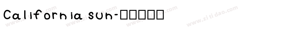 California sun字体转换